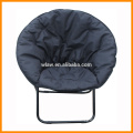 ocio silla redonda plegable, silla de algodón acolchado, negro, cómodo